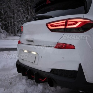 สำหรับ Hyundai I30N MK3 Hatchback 2017-2019 ชุดแต่งกันชนหน้า ลิปสปลิตเตอร์ ดิฟฟิวเซอร์ ชุดแต่งตัวถังรถยนต์ ฝาครอบป้องกันกันชน - Product Image 5
