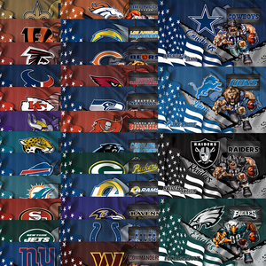 Pieds 3x5 de haute qualité pour drapeaux de la <span class=keywords><strong>NFL</strong></span> Toutes les équipes nationales Vente en gros personnalisée Y compris le stock direct des New York Giants pour le Super Bowl - Product Image 3