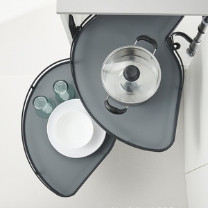 Right Open Kitchen Pull Out Basket <b>cabinet</b> <b>corner</b> pull basket <b>storage</b> basket pot basket floor <b>cabinet</b> all pull out Saucer - Product Image 4