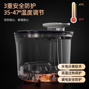 Bassin chauffant pour les pieds AUX avec séchage à l'air chaud, massage et contrôle de la minuterie pour soulager les pieds et les jambes - Product Image 3