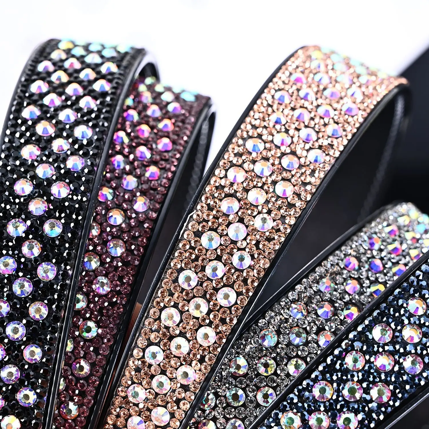 Güçlü kalite plastik diş lüks kafa bantları kızlar saç aksesuarları hairband bling kadınlar için tam kristal rhinestone headbands