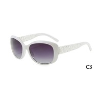 Lunettes de soleil papillon surdimensionnées pour femme avec strass floraux et verres dégradés UV400