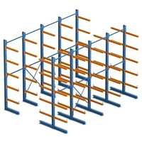 Rayonnage en porte-à-faux de support de stockage résistant pour le support en porte-à-faux latéral de double feuille