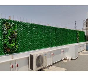 High Density Decorative <b>Plastic</b> Grass Vertical Wall Covering Panels Outdoor Indoor Gardens Balconies Privacy <b>Fences</b> Patios UV - Product Image 1