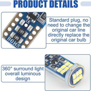 12V W5W LED T10 lámpara de ancho Canbus 2016 18SMD coche <span class=keywords><strong>alta</strong></span> matrícula luz de lectura amplia presión decodificación pequeña bombilla - Product Image 3