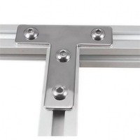 Kit de connecteurs en acier en forme de T et en forme de L pour profilés en aluminium à rainures en V et en T