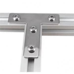 औद्योगिक एल्यूमीनियम प्रोफ़ाइल टी-आकार कनेक्टर ब्रैकेट स्टेनलेस स्टील कोण प्लेट 2020 3030 4040 8080 कोने ब्रेस - Product Image 4