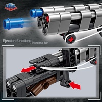Jeu de construction 40 pièces en plastique ABS sur le thème de la nature animale, modèle de pistolet et de fusil de chasse, jouet éducatif à assembler soi-même pour garçons de 7 à 14 ans, petit modèle