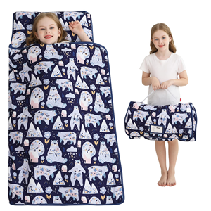 Juego de colchoneta para siesta de niños pequeños, incluye almohada y manta de felpa, 100% algodón, anti-bolitas, ideal para niñas, para siesta en guardería/preescolar - Product Image 6