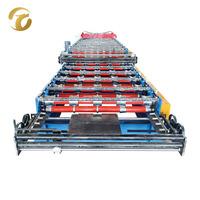 Machine de profilage à froid pour panneaux muraux et de toiture métalliques à double couche combinée, équipement de formage à froid pour tuiles en acier coloré à double profil