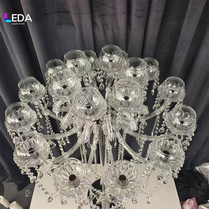 Candelabros de Cristal LEDA, Diseño de Venta Caliente, para Banquetes de Boda, Restaurantes, Decoración de Mesa para el Día de San Valentín - Product Image 3
