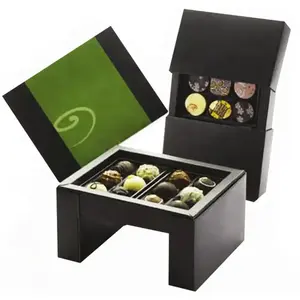 现代方形独特设计零食糖果什锦礼包纸箱带插入豪华空糖果盒巧克力礼盒