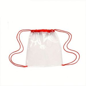Most Popular Clear PVC Plastic <b>String</b> Sport Drawstring <b>Bag</b> for Selling - Product Image 5