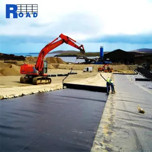 Waterproofing नम सबूत विरोधी यूवी हार्ड पॉलीथीन चिकनी एचडीपीई geomembrane 2mm