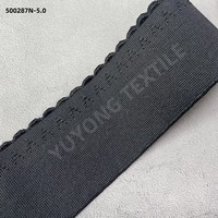 Bande élastique jacquard personnalisée en nylon picot de haute qualité avec logo, accessoires vestimentaires décoratifs pour lingerie YUYONG