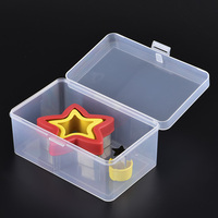 Boîte de rangement en plastique transparente, vide, empilable, petite, classique, avec logo personnalisé, pour bijoux, outils, moulée par injection
