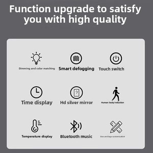 Venta Directa de Fábrica, Accesorios de <span class=keywords><strong>Baño</strong></span>, <span class=keywords><strong>Espejo</strong></span> de <span class=keywords><strong>Baño</strong></span> LED Inteligente, <span class=keywords><strong>Espejo</strong></span> de Pared sin Marco con Función Antivaho y Regulable, OEM/ODM - Product Image 6