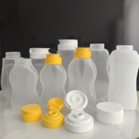 Bouteille d'arachide en plastique résistant aux hautes températures 8 oz 250ml 280ml Bouteille de sauce à presser en plastique PP de qualité alimentaire avec bouchon à rabat