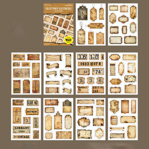 Paquete de 20 Hojas de Etiquetas Adhesivas Vintage, Material PET+Papel, Troqueladas, con Barnizado Brillante, Decoración Navideña, Diseño de Dibujos Animados - Product Image 6