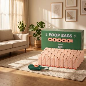 Sacs à déjections canines biodégradables en fibre avec logo personnalisé, parfum lavande, en rouleaux, pour petits animaux – Vente chaude - Product Image 1