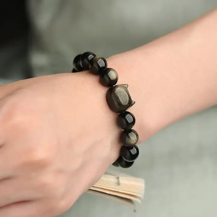 Matte Golden Obsidian bracelet 10mm – Spirit Elements Ltd