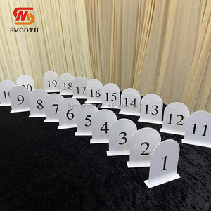 Números de Mesa Acrílicos Lisos, Base para Letreros de Número de Asiento, Accesorios para Bodas, Números de Mesa Acrílicos para Fiestas del 1 al 20 - Product Image 4