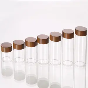 High Borosilicate Glass 20ml 30ml 50ml 60ml 100ml Glass Jar with Lids Seal Spice Dry Tobacco Stash Storager