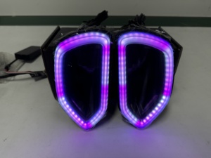 2015 + Flow Series LED <span class=keywords><strong>Halo</strong></span> Ring Light Cargador Front Grill Snorkel con APP Control New Condition - Product Image 2