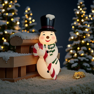 Décorations de Noël, ornements bonhomme de neige, statues de bonhomme de neige en plastique, décorations créatives pour la maison et les fêtes - Product Image 4