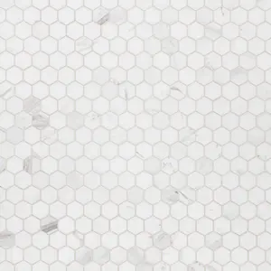 Белый доломит мозаика отточенный камень шестиугольник 3,0 см напольная плитка для ванной