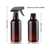 Flacon pulvérisateur à brume fine de 250ml Flacon pulvérisateur rond en plastique pour toner liquide noir Flacon pulvérisateur à sublimation nettoyante avec déclencheur