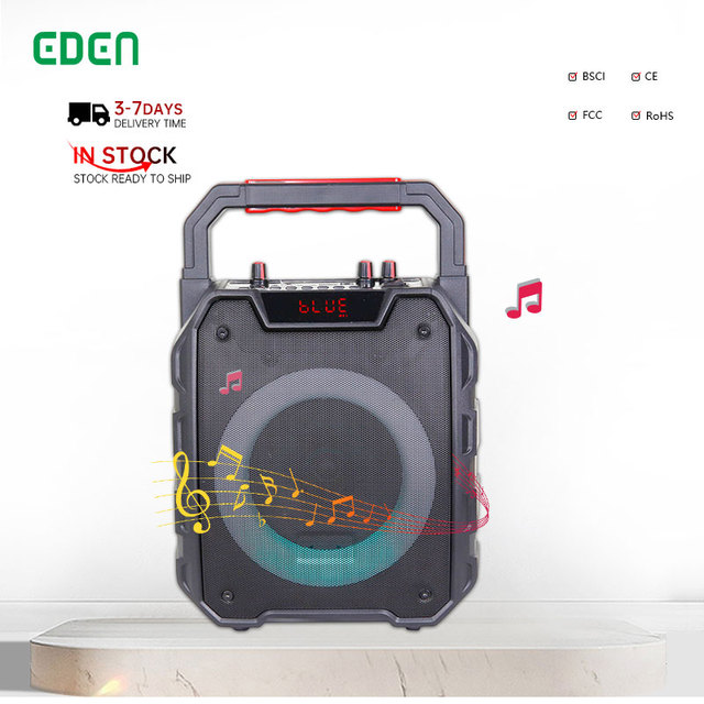 EDEN Stock 6.5 Inch Powered DJ Stereo Bass Active Tower Trolly Party Speaker Bluetooth Pa Speakers System Outdoor Speaker