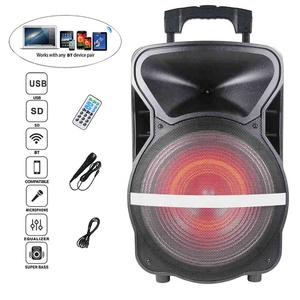 Loa 15 Inch 100W Bộ Karaoke Di Động Hỗ Trợ Loa TWS Đèn LED Tiệc Tùng-Stand-Mic-pin Bocina Parlant - Product Image 2