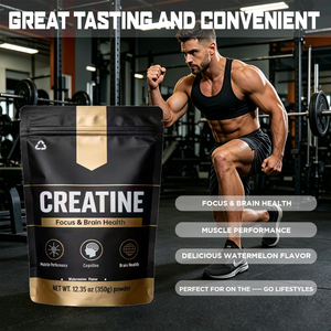 Créatine Monohydrate en Poudre Saveur Pastèque 350g pour la Concentration Cognitive et le Soutien de la Santé Cérébrale Marque Blanche Bien-être Masculin - Product Image 4