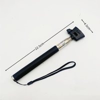 Wesport Perche à selfie extensible en acier inoxydable avec poignée antidérapante, design pliable, support de téléphone compatible pour iPhone/Android