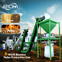 Broyeur de granulés de biomasse RICHI - Certification CE, machine à granulés de biomasse verte pour herbe de Napier et paille de riz, capacité 2tph