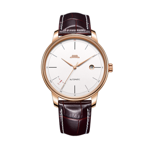 Beijing Watch Architectural Series <span class=keywords><strong>GMT</strong></span> + <span class=keywords><strong>8</strong></span> Timezone 41mm Mecánico Automático Hombre Esqueleto Reloj Alarma 20mm Cuero Business - Product Image 1