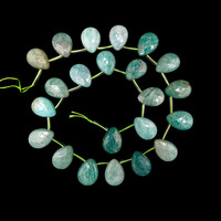 13X18mm naturel à facettes vert Amazonite goutte de pluie larme entretoises de pierres précieuses perles en vrac pour collier à faire soi-même entretoise à facettes bijoux