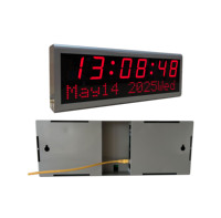 NTP-basierte LED-Wanduhr mit Edelstahlgehäuse, Netzwerkzeitserver-Synchronisation, Automatische Sommerzeitumstellung