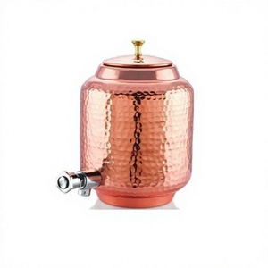 Handcrafted Pure Copper <b>Water</b> <b>Dispenser</b> With Leak-Proof Tap Ayurvedic Hammered Copper Beverage Tank <b>For</b> Home & Hotel Wholesale - Product Image 1