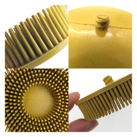 Disque de brosse abrasive en caoutchouc émeri de 3 pouces à fixation rapide pour polissage et ébavurage de voitures