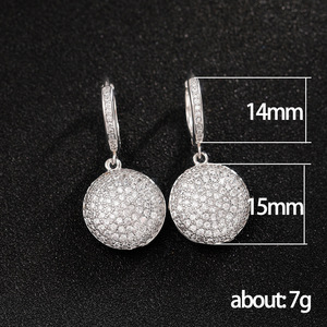 Orecchini Pendenti Geometrici Rotondi per Donne, Orecchini Scintillanti alla Moda per Uso Quotidiano - Product Image 5