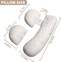 Oreiller de grossesse premium - Confort complet du corps pour le soutien du dos, du ventre, des jambes et des hanches
