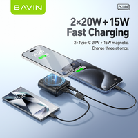 BAVIN Groothandel Leverancier Fabrikant Bestseller Goede PC1186 10000mah 15w Powerbank met Kabel