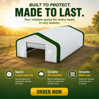 Tente de stockage robuste en PVC de 50 pieds pour entrepôt et stockage de machines agricoles