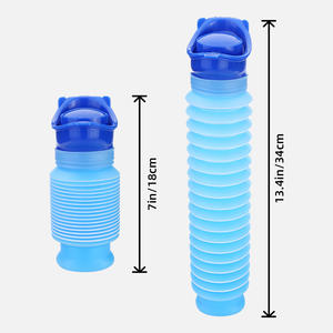 Urinario de emergencia, inodoro de bolsillo para hombres y mujeres, botellas de orina con tapa sellada, urinarios portátiles plegables para viajes de Camping - Product Image 2