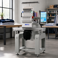 Machine à broder multi-aiguilles 12 aiguilles 12 couleurs avec écran tactile pour broderie plate, casquettes, vêtements, t-shirts et sweats à capuche