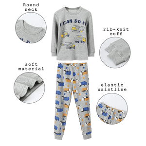 NuoHuaGarment venta al por mayor/ODM/OEM Material suave adolescente bebé Niñas <span class=keywords><strong>Ropa</strong></span> conjunto camisa de manga larga y pantalones pijama ajustado - Product Image 2