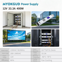 Fuente de Alimentación Conmutada de Alta Potencia de 400W 12V, Fuente de Alimentación Conmutada de Salida Única con Múltiples Funciones de Protección