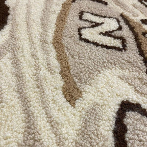 Logotipo de marca personalizado, forma redonda, <span class=keywords><strong>zapatos</strong></span> deportivos de aire, patrón de zapatillas, troquelado, alfombra de piso - Product Image 6